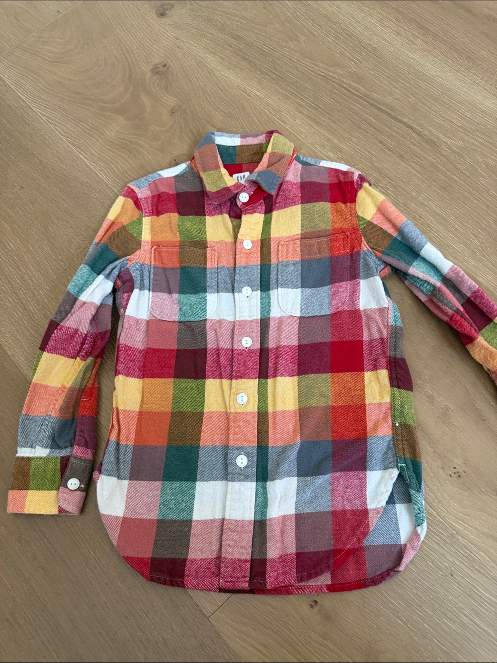 GAP Kids Multicolor Plaid Button-Down Shirt